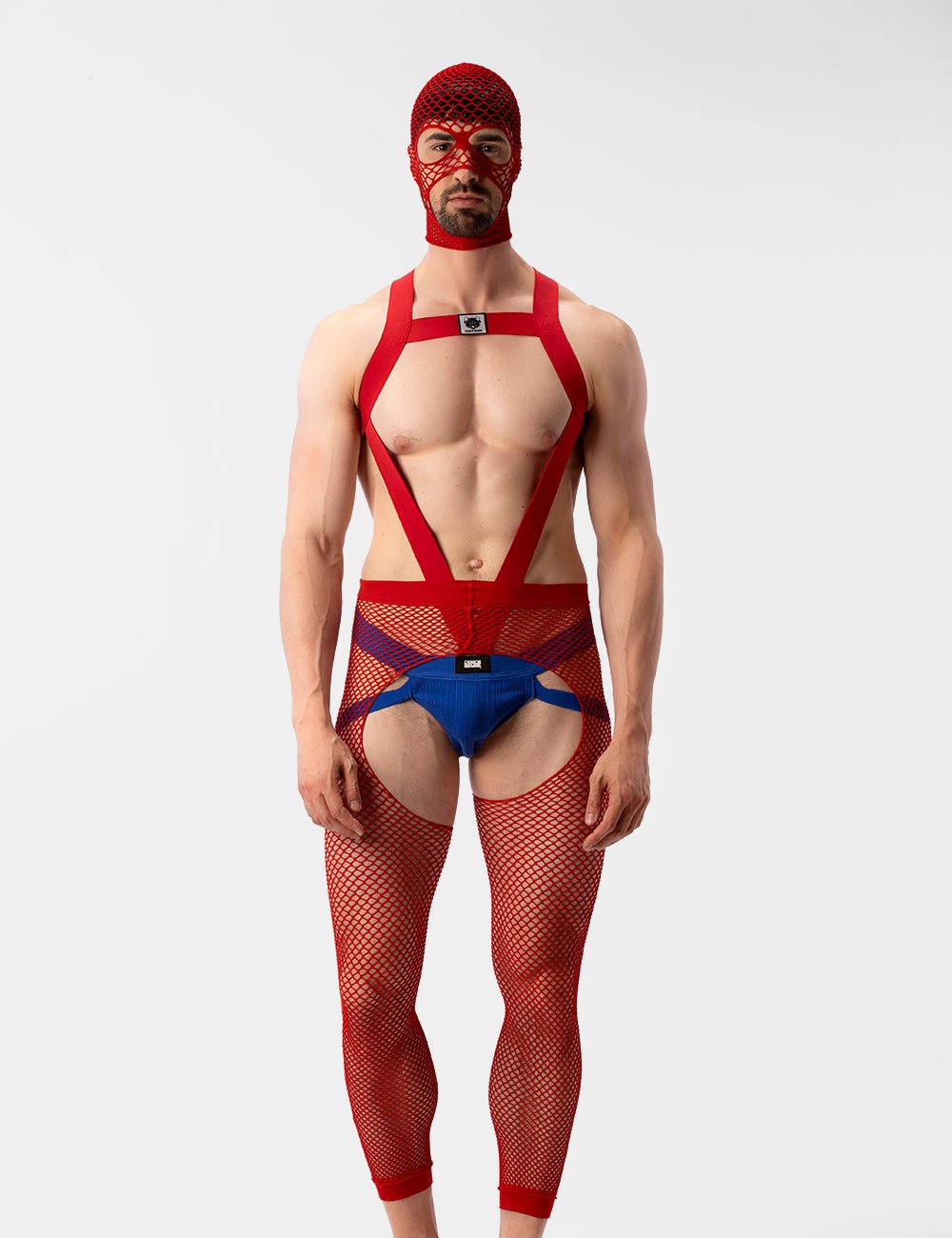 Barcode Berlin Fishnet Mask Sicily Red - FETCH