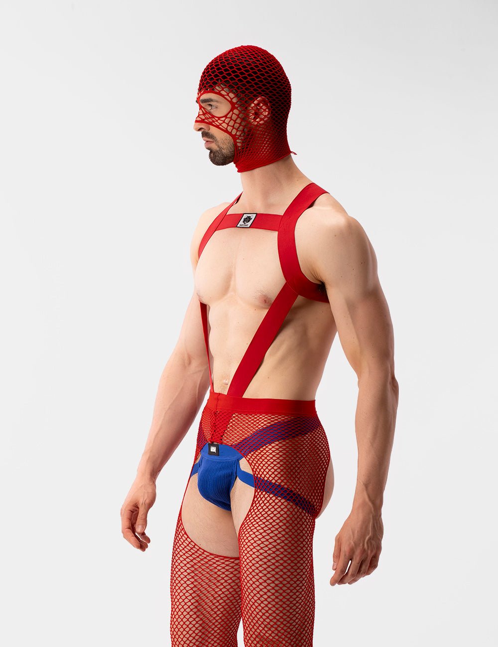 Barcode Berlin Fishnet Mask Sicily Red - FETCH