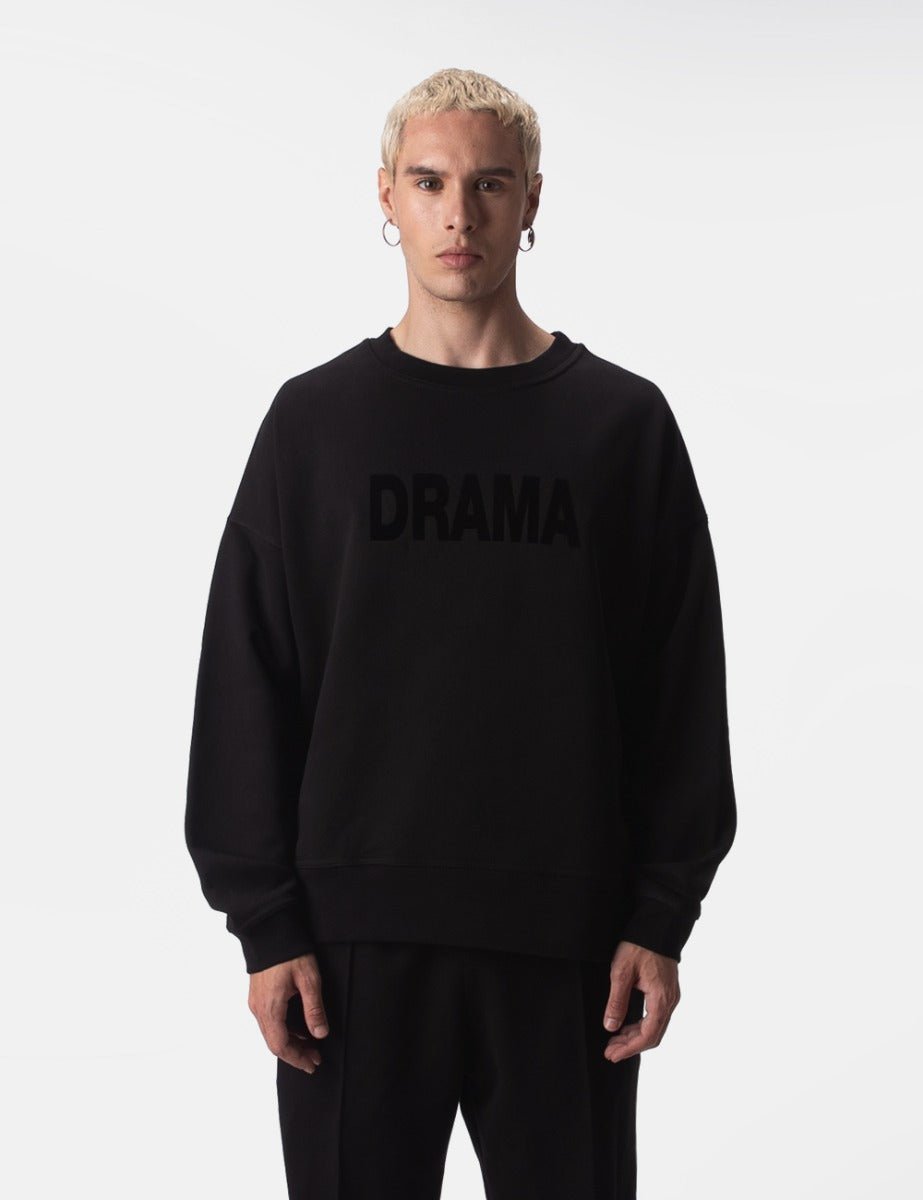 Barcode Berlin Fleece Pullover Drama Black