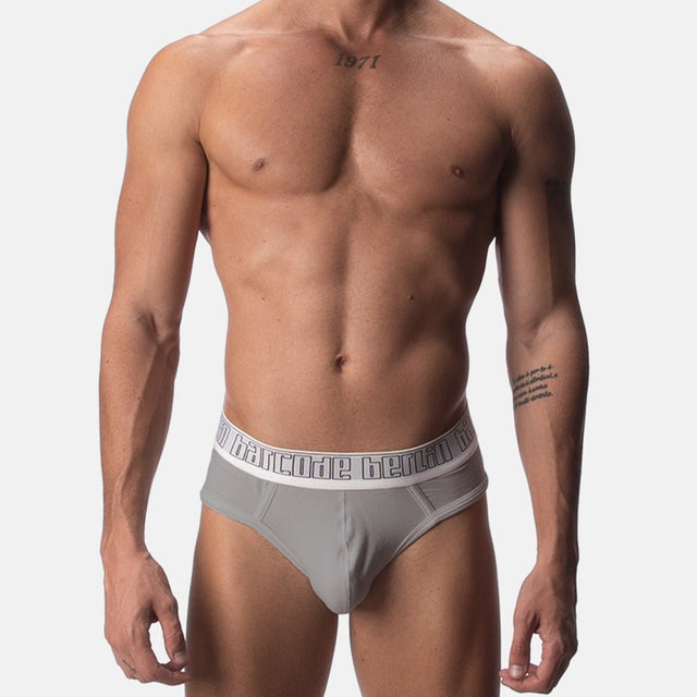 Barcode Berlin Hip Brief Grey White