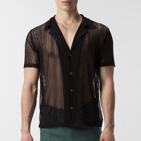 Barcode Berlin Lace Shirt Dusan Black