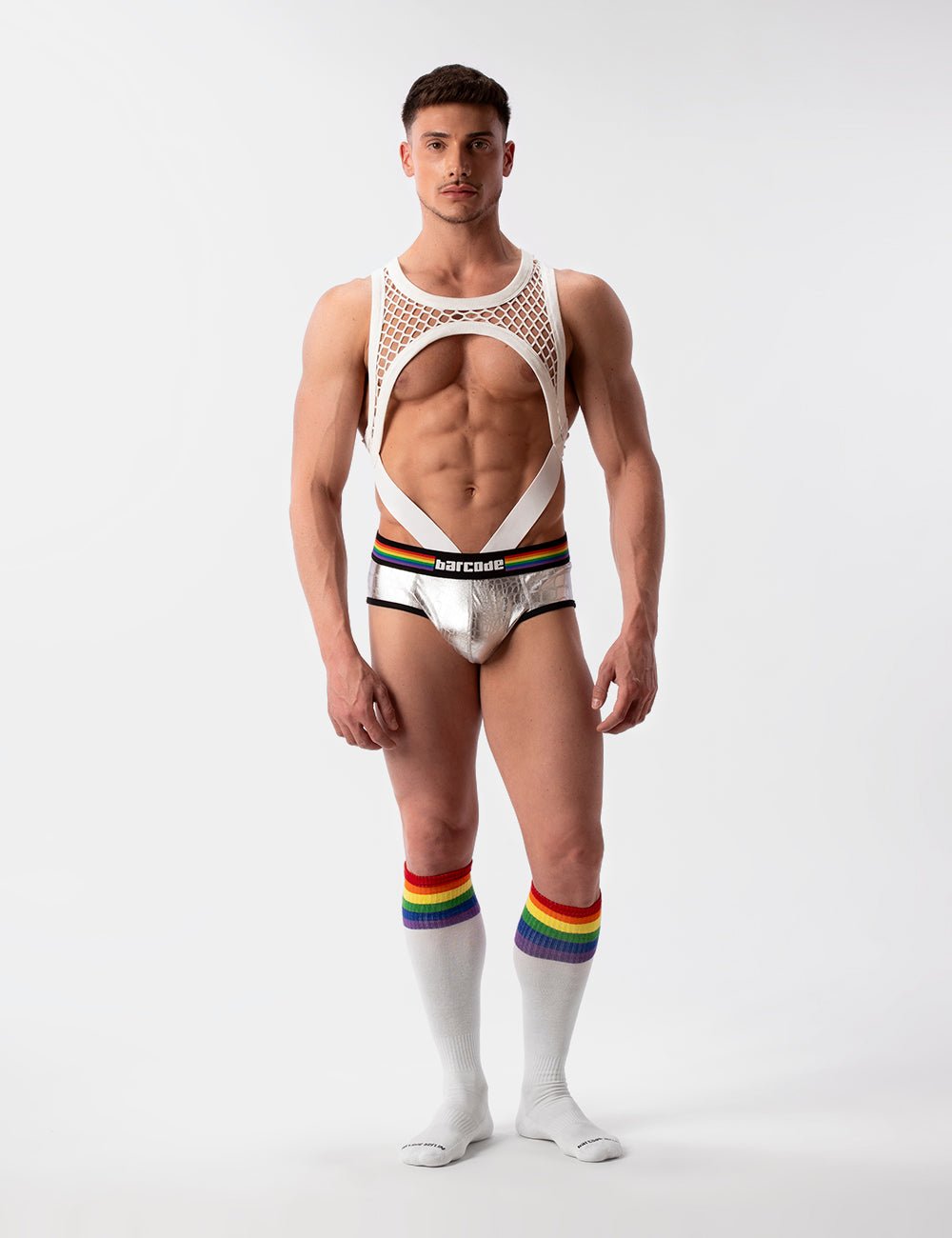 Barcode Berlin Mesh Harness Almas White - FETCH