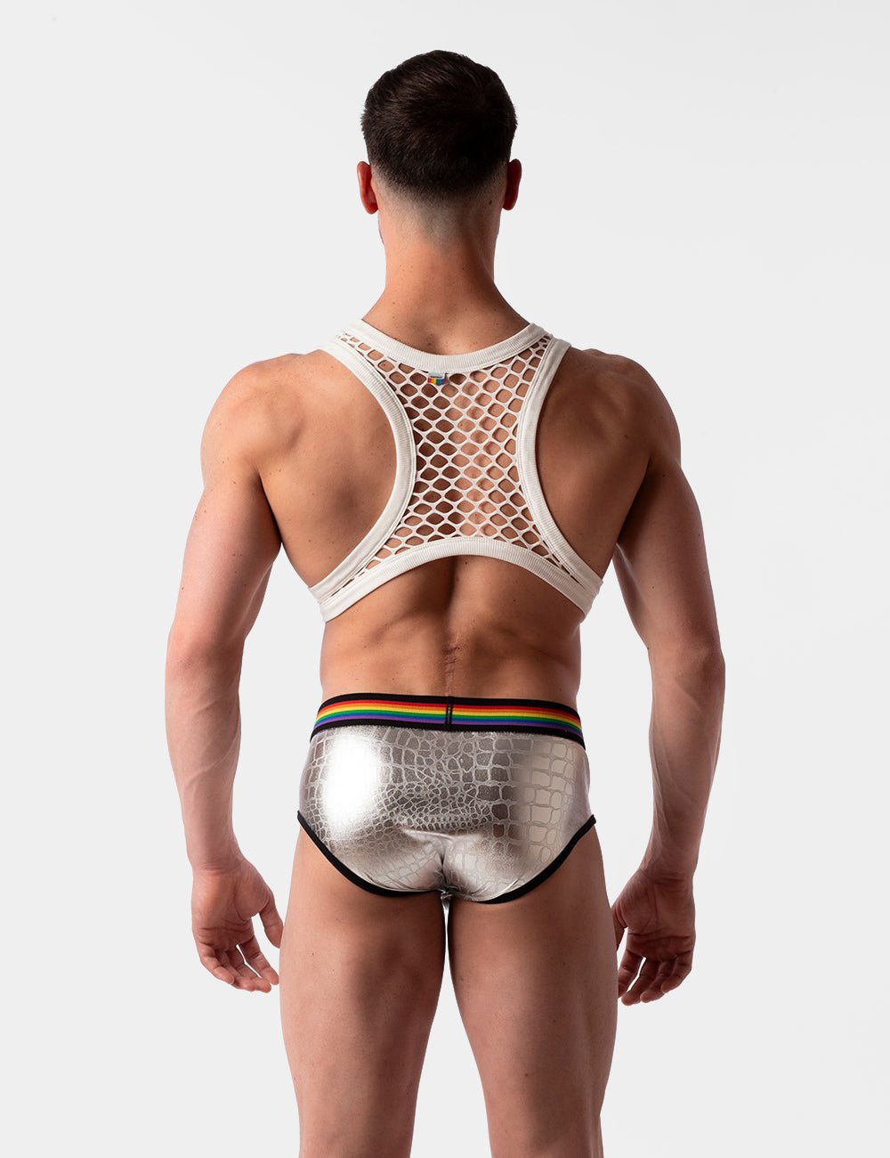 Barcode Berlin Mesh Harness Almas White - FETCH