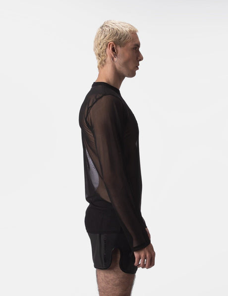 Barcode Berlin Mesh Long Sleeve Drama Black