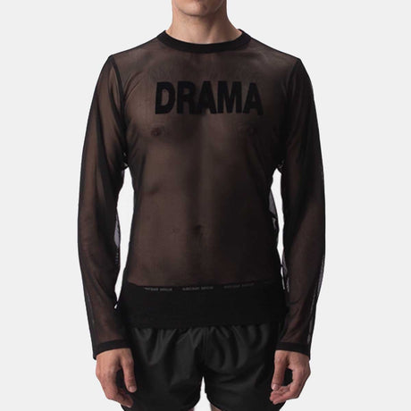 Barcode Berlin Mesh Long Sleeve Drama Black
