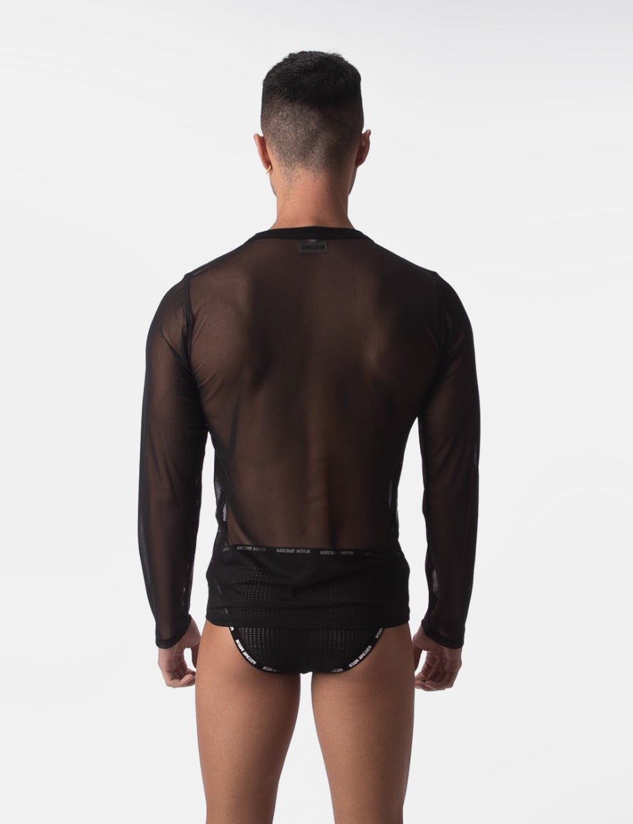 Barcode Berlin Mesh Long Sleeve Fucking Hot Black