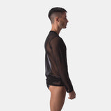 Barcode Berlin Mesh Long Sleeve Fucking Hot Black
