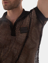 Barcode Berlin Mesh Polo Shirt Douro Black