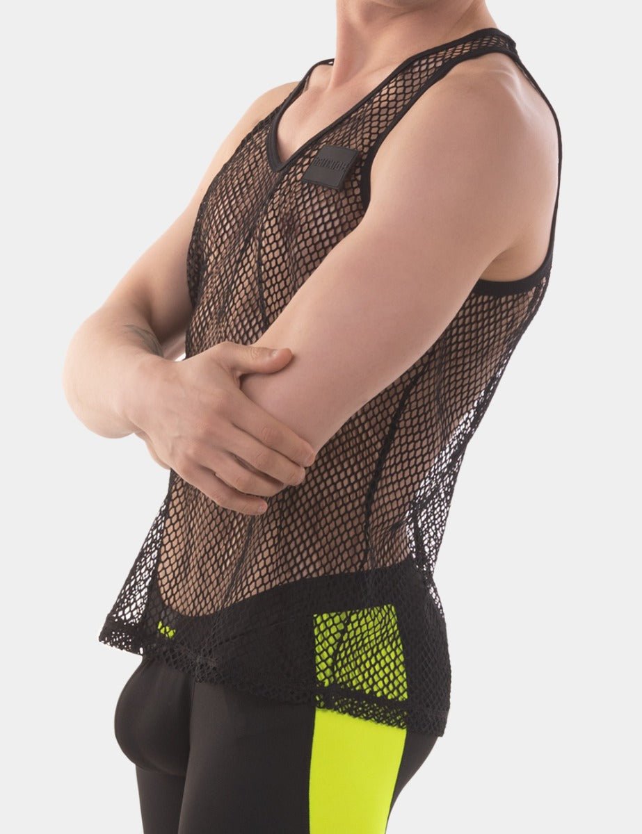 Barcode Berlin Mesh Tank Top Iriso Black