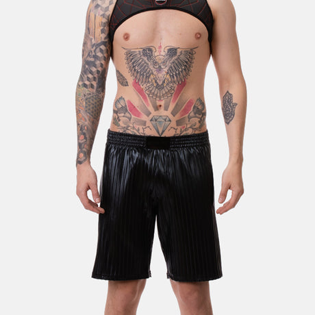 Barcode Berlin Pleated Short Rub Black