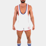 Barcode Berlin Singlet Allan White Red Royal - FETCH