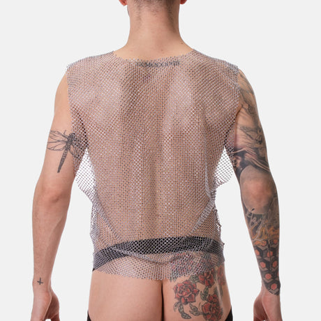 Barcode Berlin Tank Top Bling Silver - FETCH