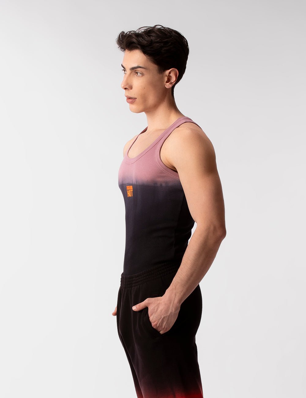 Barcode Berlin Tank Top Degrade Fucking Hot Brownish Purple Black - FETCH