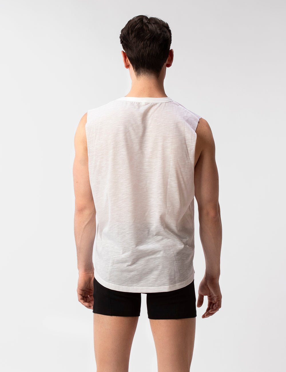 Barcode Berlin Tank Top Kamal White - FETCH