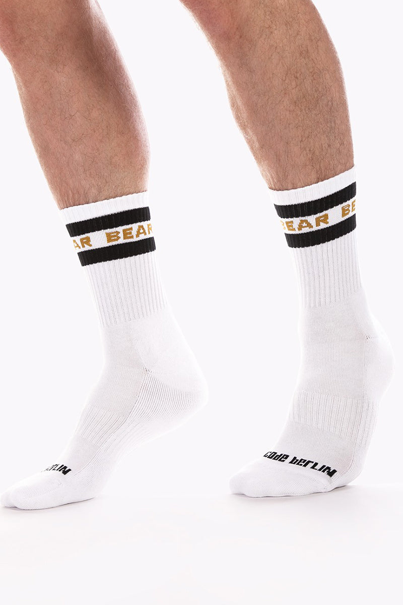 Barcode Berlin Fashion Half Socks Bear White Black