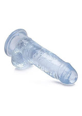 Bareskin C Thru Dildo with Balls 7 Inch Clear