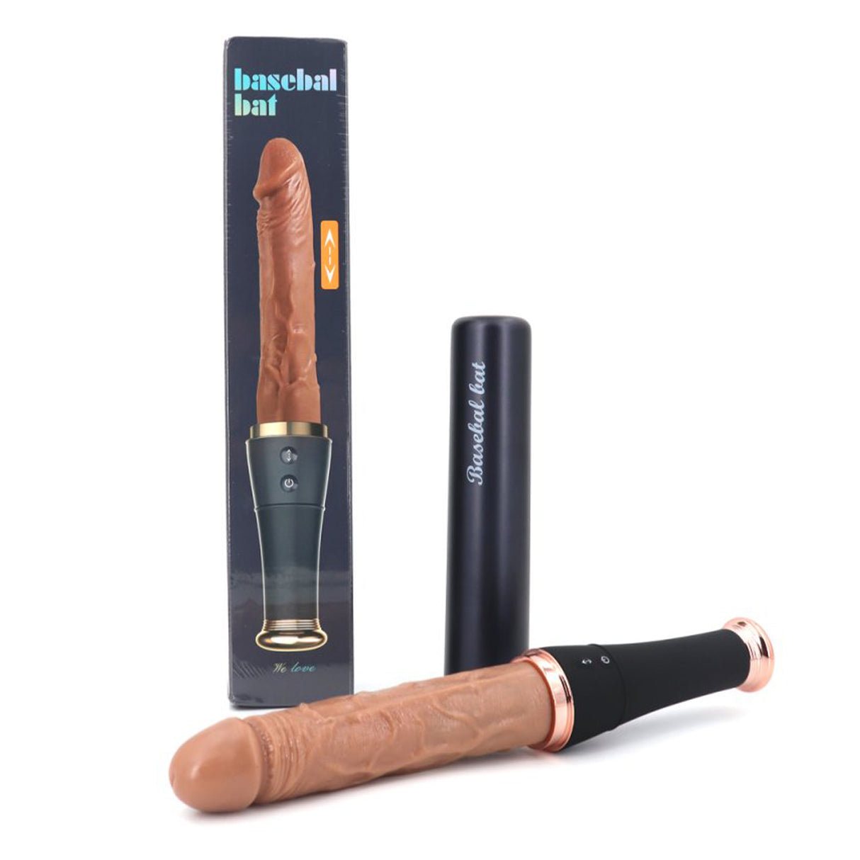 Baseball Bat Thrusting Dildo 7 Inch