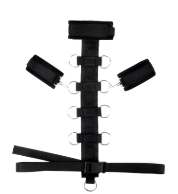 BASIXXX Nylon Neck to Wrist Restraint Black