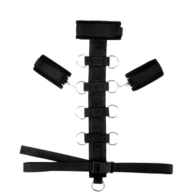 BASIXXX Nylon Neck to Wrist Restraint Black