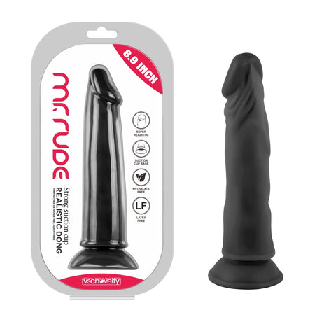 Mr. Rude Realistic Dong 8.9" Black