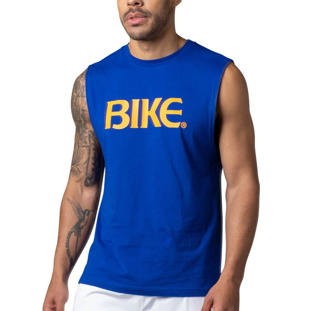 BIKE Sleeveless Logo T Shirt Royal Blue