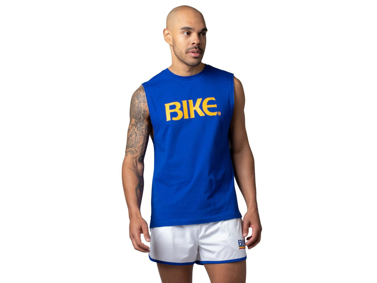 BIKE Sleeveless Logo T Shirt Royal Blue