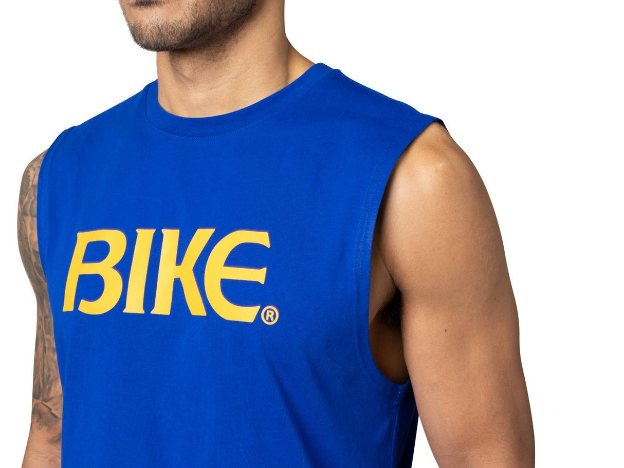 BIKE Sleeveless Logo T Shirt Royal Blue