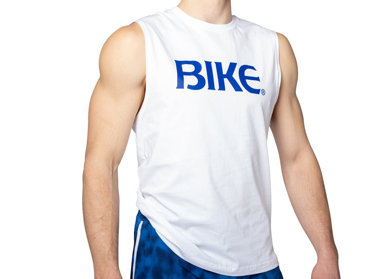 BIKE Sleeveless Logo T Shirt White