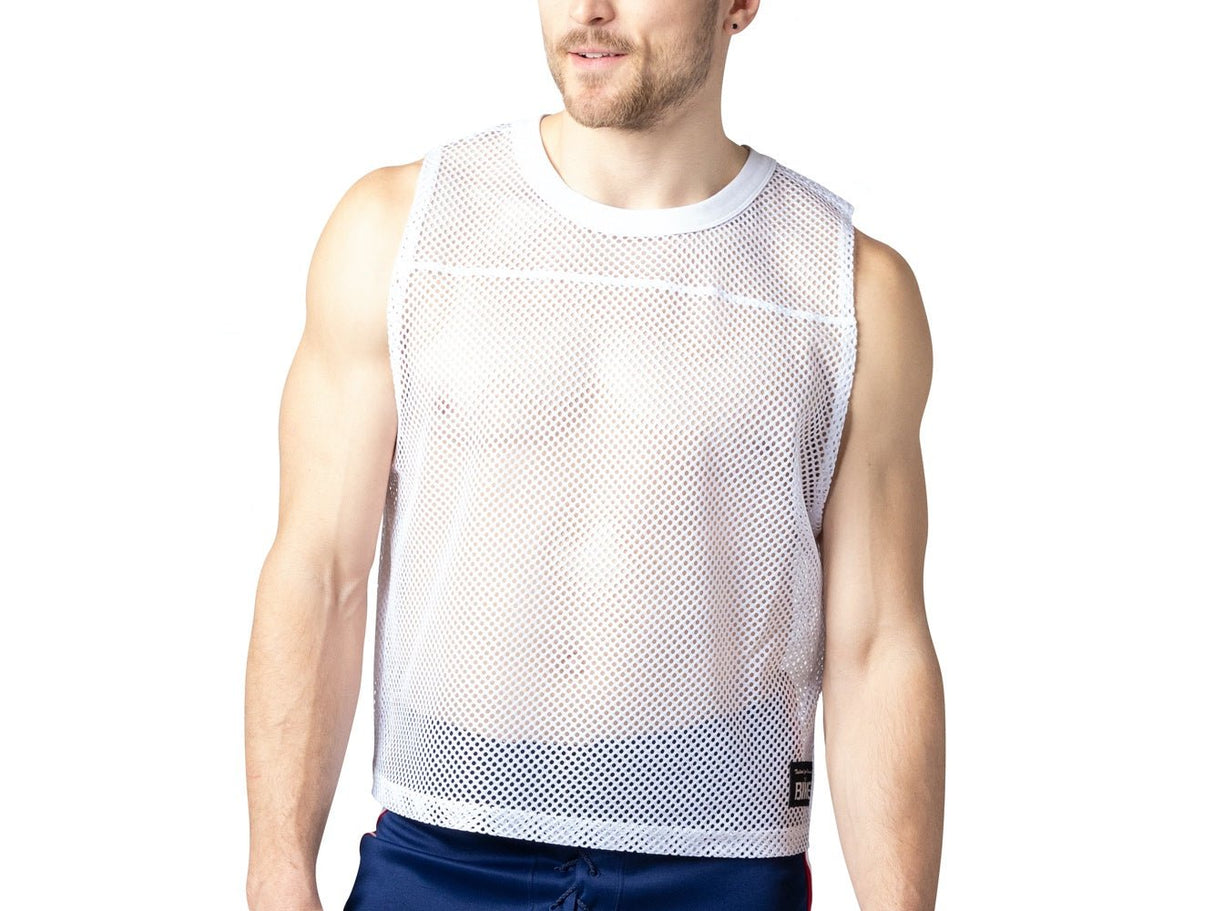 BIKE Sleeveless Practice Jersey White - FETCH