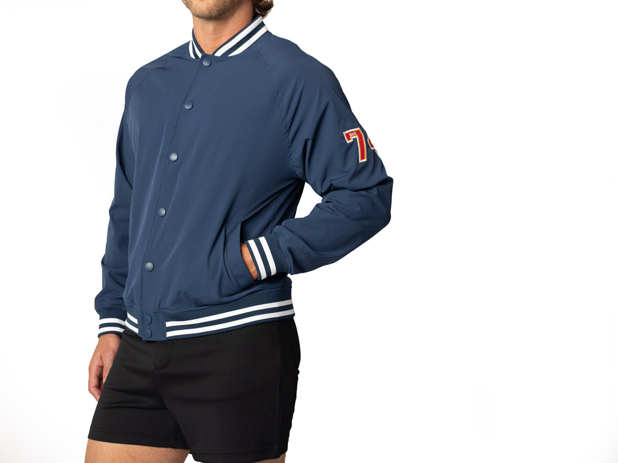 BIKE Varsity Bomber Jacket Navy