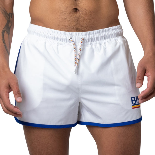 BIKE Track Short 4 Way Stretch White