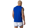 BIKE Sleeveless Logo T Shirt Royal Blue