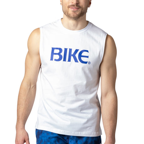 BIKE Sleeveless Logo T Shirt White