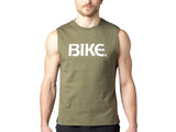 BIKE Sleeveless Logo T Shirt Olive