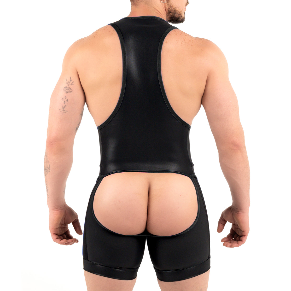 ROK Kinky Open Wrestler Singlet Black