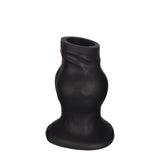 PLUG IT Pig Hole Hollow Silicone Fuck Plug Black Medium