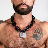 ruff GEAR Pitbull Chain 8mm with 40mm Master Lock Black