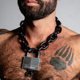 ruff GEAR Pitbull Chain 8mm with 60mm Master Lock Black