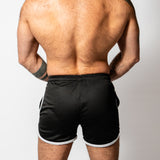 PWR Pup Mesh Paw Print Short Black White