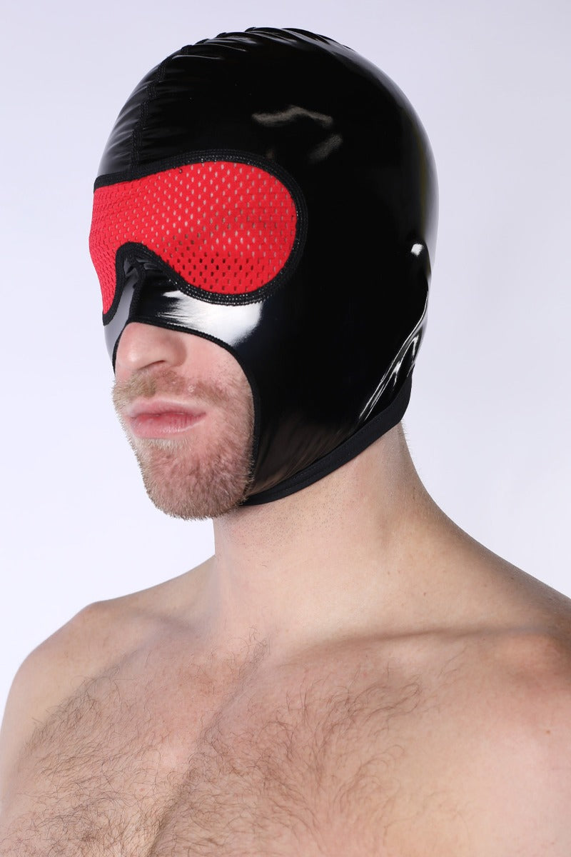 Cellblock 13 Black Chrome Mesh Eye Hood Black Red