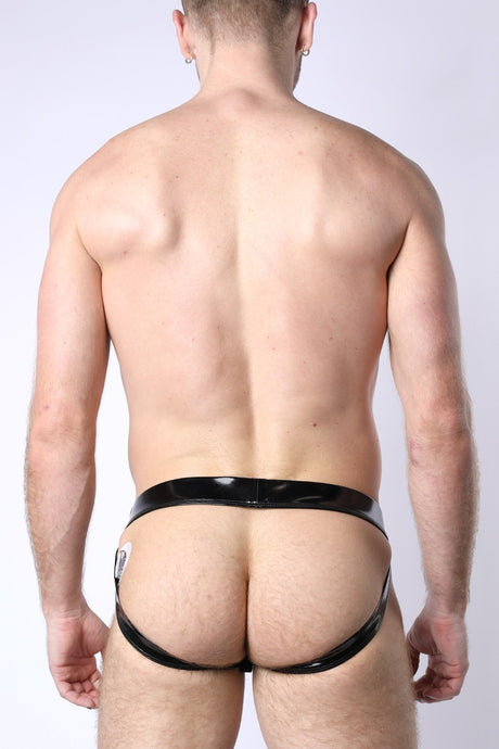 Cellblock 13 Black Chrome Jockstrap Black Red