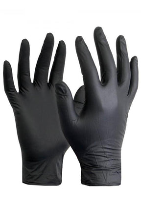 Bodyguards Black Nitrile Powder Free Disposable Gloves Small 100pk