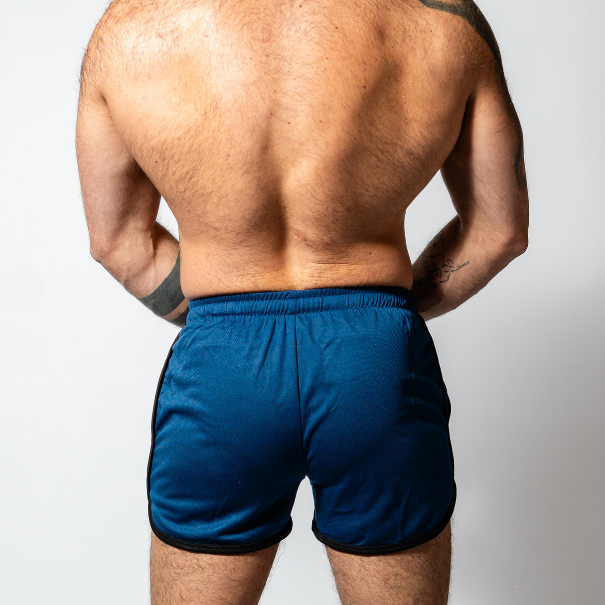PWR Pup Mesh Paw Print Short Navy Black