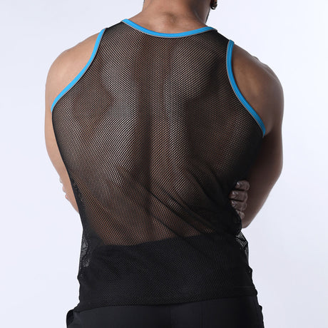Cellblock 13 Chain Reaction Mesh Tank Top Blue