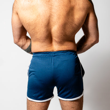 PWR Pup Mesh Paw Print Short Navy White
