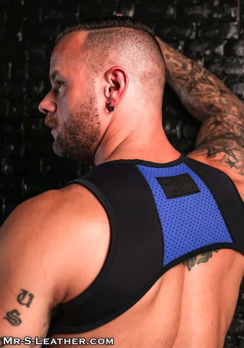 Mr S Leather Archer Body Harness Blue