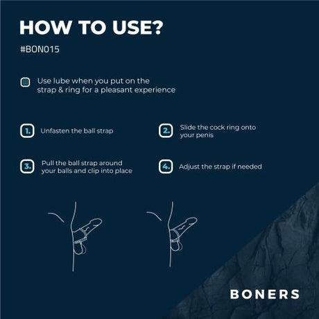 Boners Cock & Ball Straps S/M