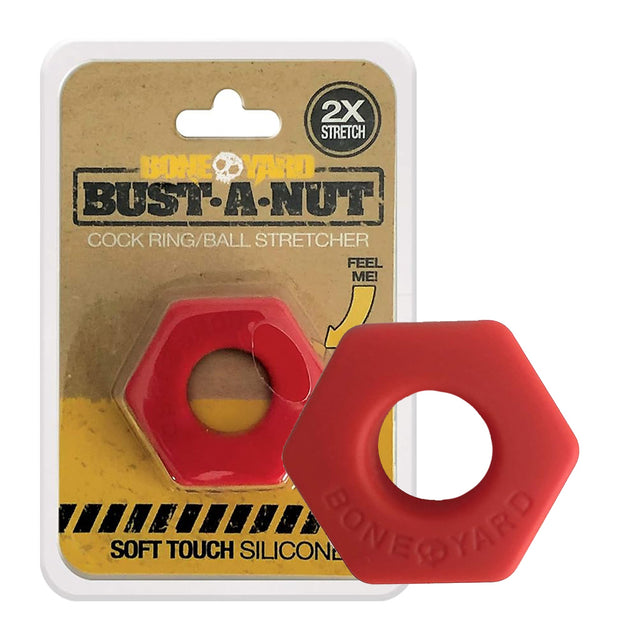 Boneyard Bust A Nut Cock Ring Red