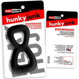 Hunkyjunk Boomerang Cockring Nut Tugger Black Fog