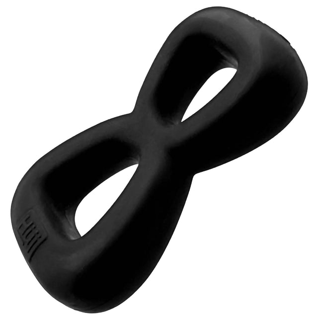 Hunkyjunk Boomerang Cockring Nut Tugger Black Fog